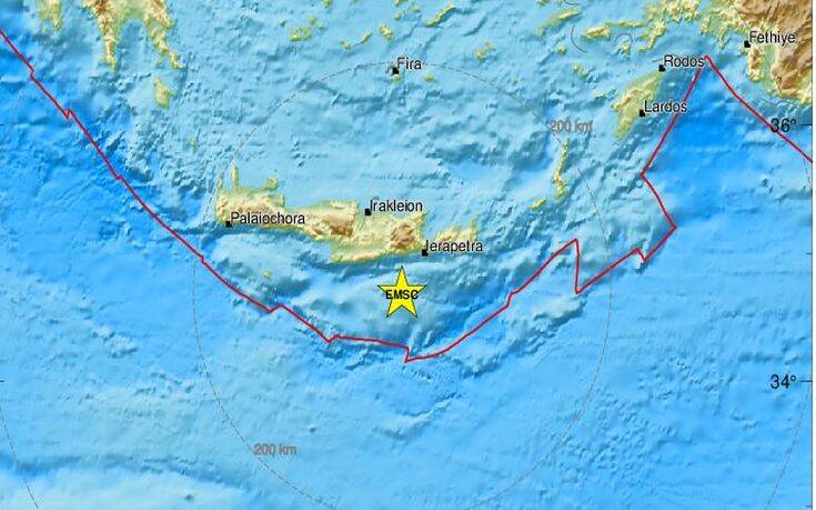  Σεισμός 5,1 Ρίχτερ στην Κρήτη