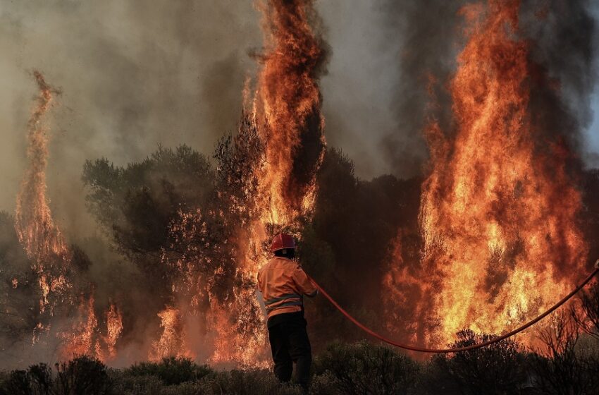  Συνεχίζεται η επιχείρηση της Πυροσβεστικής στη Νεάπολη Λασιθίου