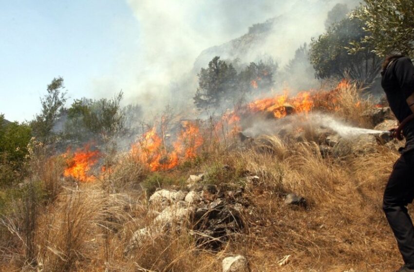  Μεγάλη φωτιά σε δασική έκταση στη Μάνη