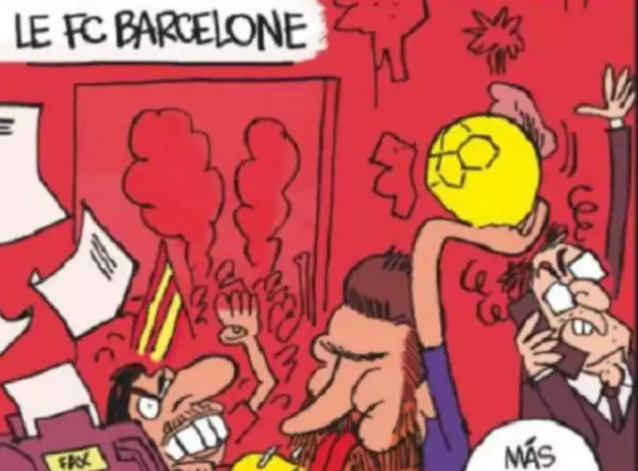  “Equipe”: Μέγα ατόπημα με προσβλητική έως χυδαία γελοιογραφία για Μπαρτσελόνα
