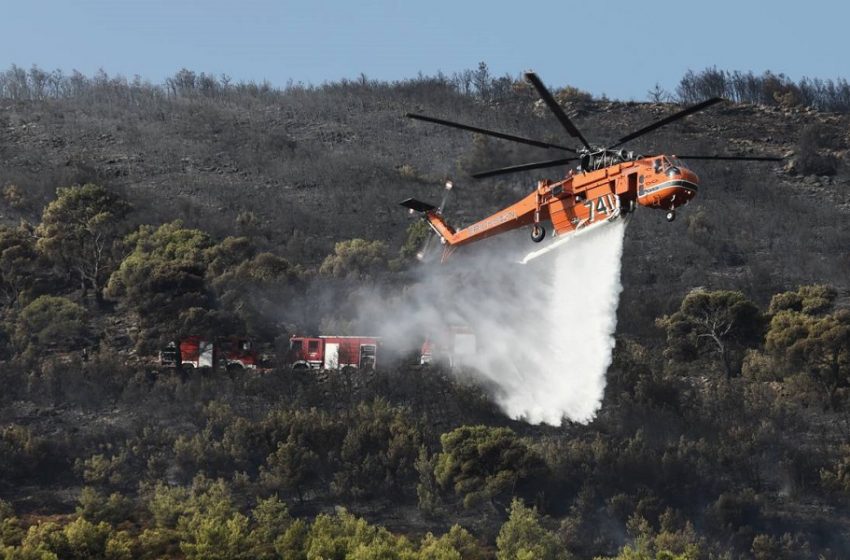  Μεγάλη φωτιά στη Νέα Μάκρη – Ισχυρές επίγειες και εναέριες δυνάμεις