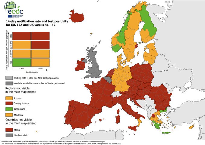  ECDC: Η Ελλάδα εξακολουθεί να βρίσκεται σε πολύ χαμηλά έως μέτρια επίπεδα επιδημιολογικού φορτίου