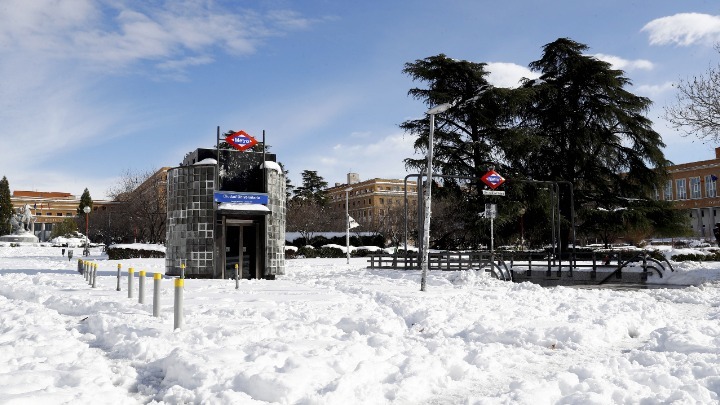  Αποκλεισμένη η μισή Μαδρίτη μετά τη σφοδρή χιονοθύελλα