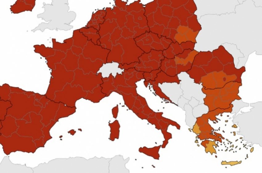  ECDC:  Μετά το «κόκκινο» η ΕΕ υιοθετεί και το «σκούρο κόκκινο»