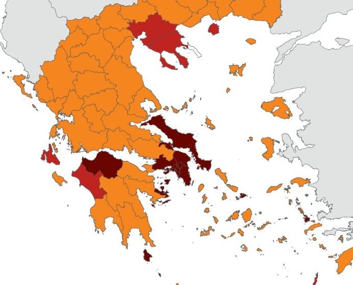  Ο επιδημιολογικός χάρτης της Ελλάδας ανά περιοχή