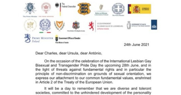 Επιστολή Μητσοτάκη με άλλους Ευρωπαίους ηγέτες για το σεβασμό και την ισότητα της κοινότητας ΛΟΑΤΚΙ