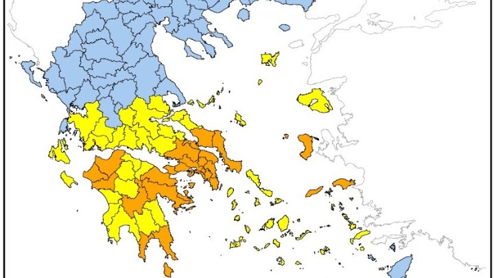  Σε αυτές τις πέντε περιφέρειες ο κίνδυνος πυρκαγιάς είναι πολύ μεγάλος την Τρίτη