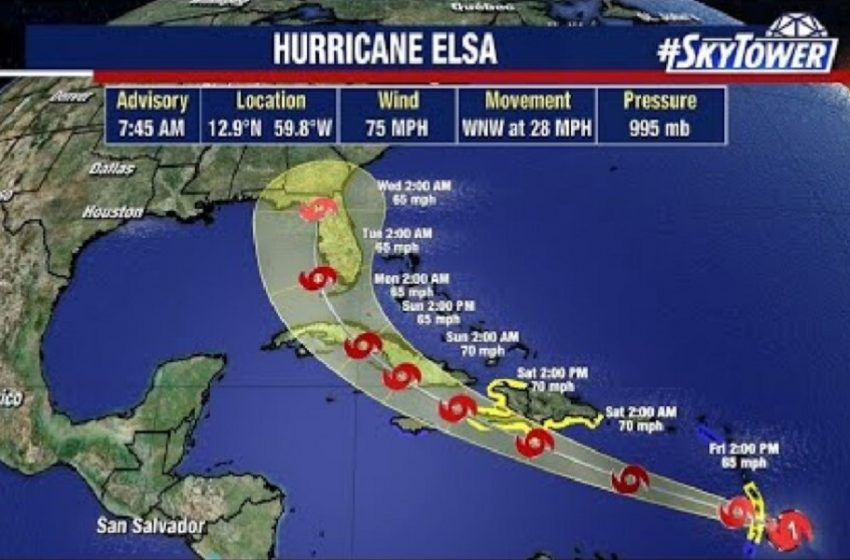  Ο κυκλώνας Έλσα απειλεί την Καραϊβική