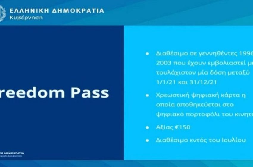  Freedom Pass: Πιστώθηκε στους πρώτους 30.000 δικαιούχους