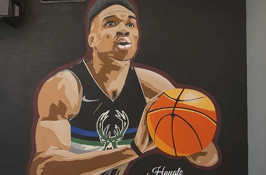  Mural ο «Greek Freak» από τον street artist «Hayate»