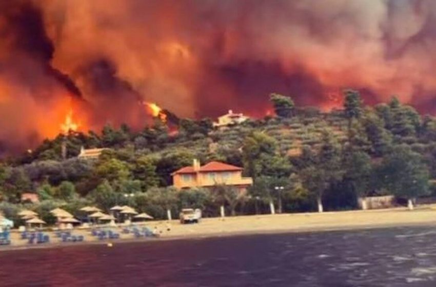  Εκτός ελέγχου η πυρκαγιά στις Ροβιές – Το Λιμενικό απομάκρυνε εγκλωβισμένους από την παραλία-Καίγονται σπίτια (pics-vid)