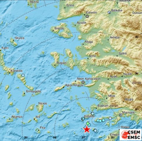  Ρίχτερ στη Νίσυρο: Δεύτερος σεισμός μεγαλύτερου μεγέθους