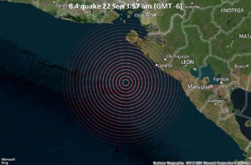  Νικαράγουα – Σεισμός 6,5 Ρίχτερ – Δεν υπάρχουν πληροφορίες για θύματα ή υλικές ζημιές