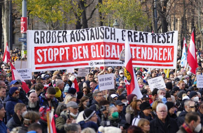  Αυστρία: Μεγάλες διαδηλώσεις κατά των μέτρων για την πανδημία- Σε πίεση η κυβέρνηση