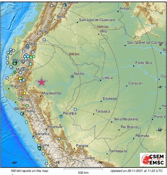  Σεισμός 7,5 Ρίχτερ στο Περού – Αισθητός και στο Εκουαδόρ