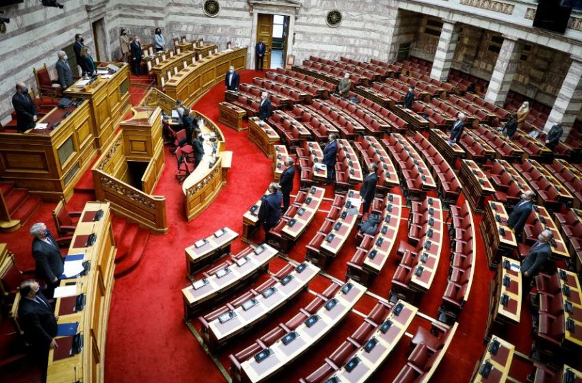  Βουλή: Ελληνική σημαία έπεσε στο κεφάλι υπαλλήλου (vid)