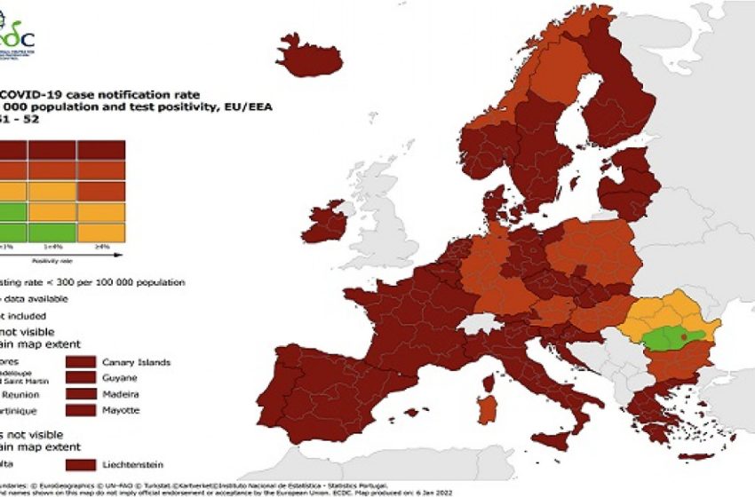  ECDC – Στο “βαθύ κόκκινο” η Ελλάδα και σχεδόν όλη η Ευρώπη