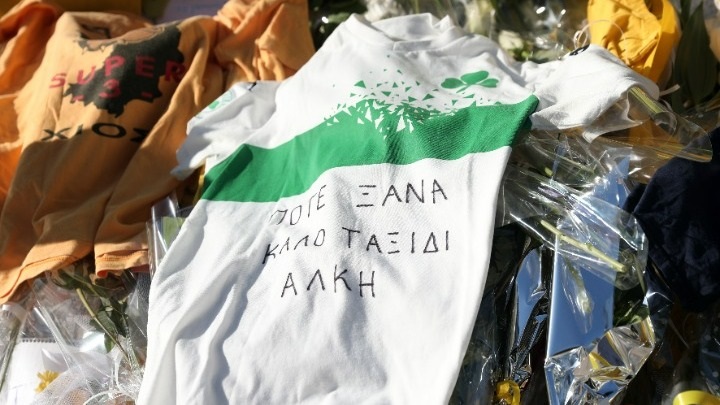  Στο σημείο της δολοφονίας του Άλκη οι ποδοσφαιριστές του Παναθηναϊκού