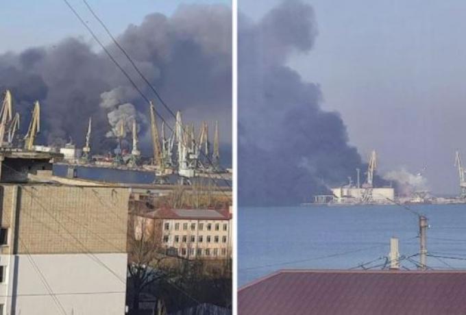 Ουκρανία: Έκρηξη στο λιμάνι του Μπερντιάνσκ – Καταστράφηκε ρωσικό πλοίο (vid)