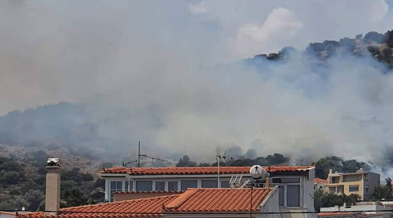  Φωτιά στη Λούτσα κοντά σε σπίτια – Μεγάλη κινητοποίηση της πυροσβεστικής με εναέρια μέσα (εικόνες, vid)