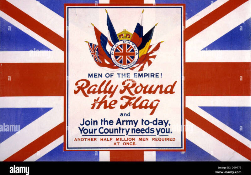 Με το σύνθημα "Γύρω από τη σημαία" γίνονταν οι προσκλήσεις για στράτευση και στην "Βρετανική Αυτοκρατορία" , αλλά και στην Αμερική, από την εποχή ακόμα του Εμφυλίου- Ο όρος χρησιμοποιείται, πλέον, με άλλη έννοια στις διεθνείς σχέσεις