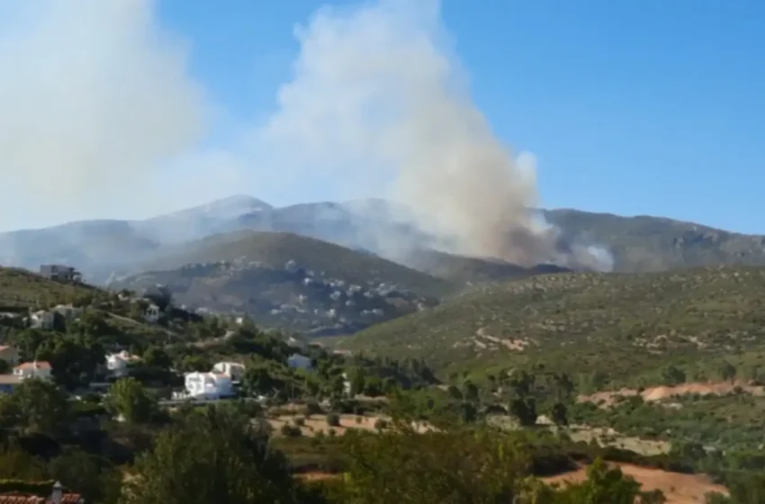  Φωτιά στην Αγία Τριάδα Μαρκοπούλου