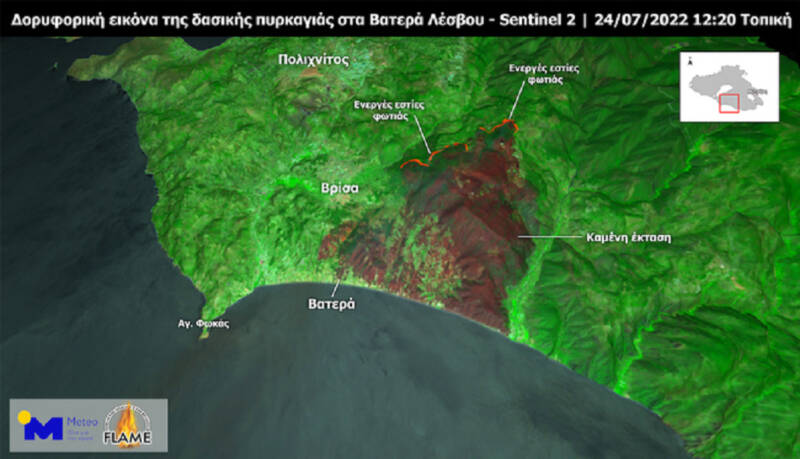 lesvos fire sentinel2 240722