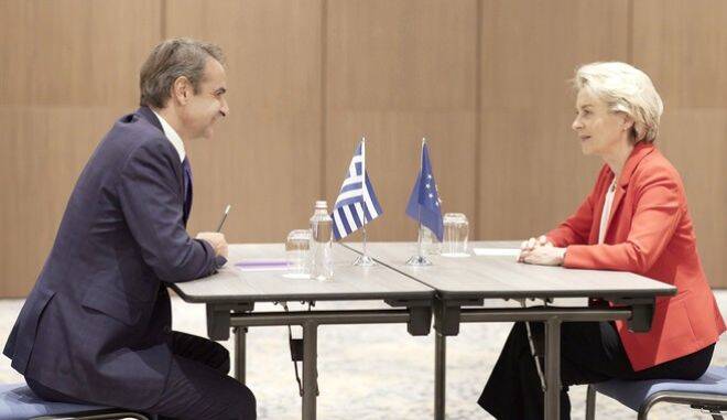  Μητσοτάκης σε φον ντερ Λάιεν: “Η ΕΕ να στηρίξει αποφασιστικά την Ελλάδα απέναντι στην Τουρκία”