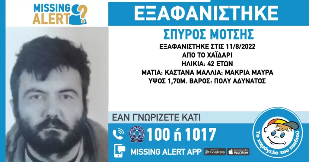 spyros motsis exafanisi xaidari