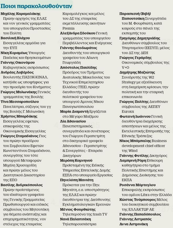 Νέα λίστα με παρακολουθήσεις μέσω Pretador- Οικονόμου, Λοβέρδος, Κεραμέως μεταξύ των "στόχων"- Επίθεση από ΣΥΡΙΖΑ 3 image 32 2