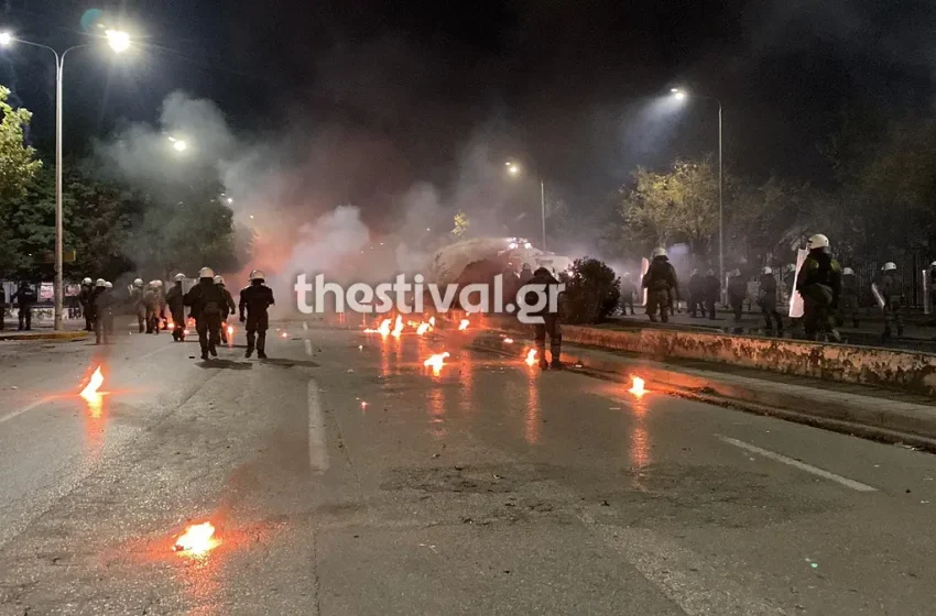  Θεσσαλονίκη: Μολότοφ και κρότου λάμψης μετά την πορεία (vid)