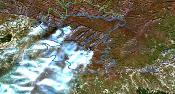  Παπίκιο Όρος: Η δορυφορική εικόνα της καμένης έκτασης – 17000 στρέμματα κάηκαν στην Ελλάδα