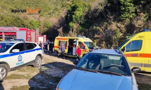  Ιωάννινα: Αυτοκίνητο έπεσε σε γκρεμό 80 μέτρων – Από θαύμα γλίτωσε η οικογένεια