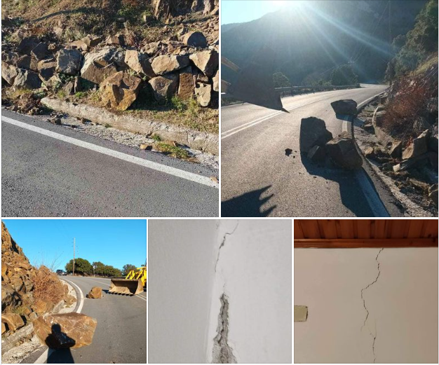  Σεισμός στην Λέσβο: Ζημιές σε σπίτια και πτώση βράχων (εικόνες)
