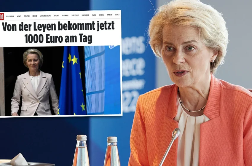  Ούρσουλα φον ντερ Λάιεν: “Μεροκάματο” 1.000 ευρώ χωρίς τα επιδόματα ταξιδιών ο μισθός της επικεφαλής της Ευρωπαϊκής Επιτροπής