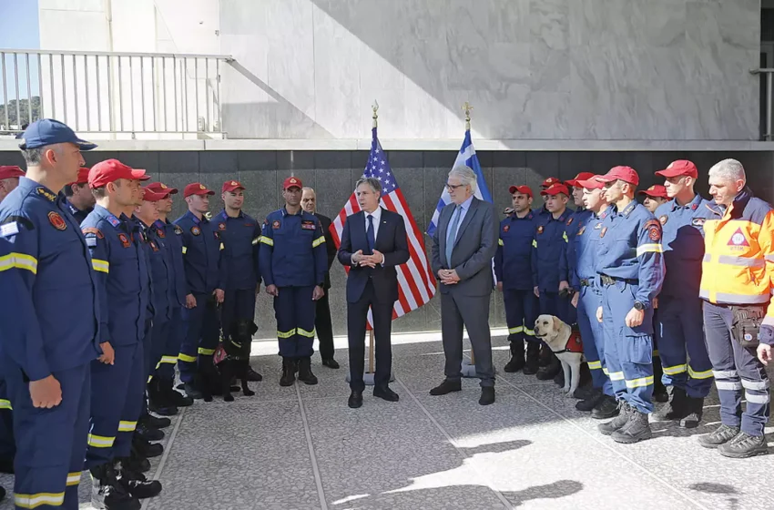  Συνάντηση Μπλίνκεν με ΕΜΑΚ: Τους ευχαρίστησε για τις ζωές που έσωσαν στη Τουρκία