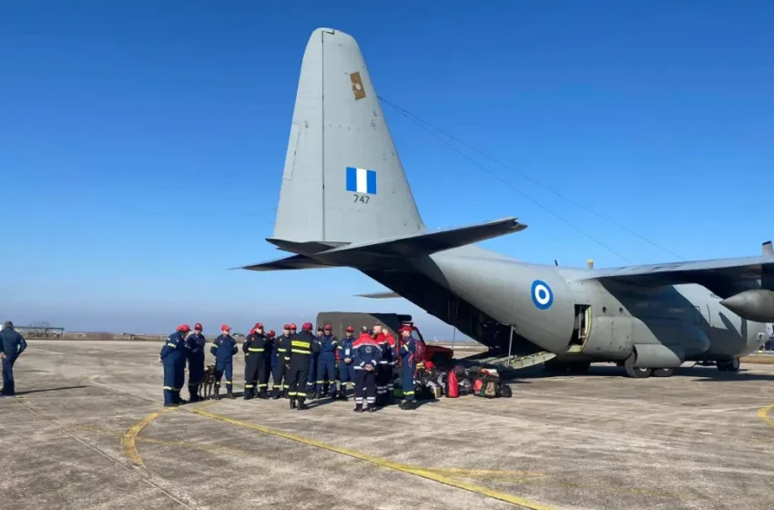  Απογειώθηκε από την Ελευσίνα το C-130 με το δεύτερο κλιμάκιο της ΕΜΑΚ για την Τουρκία