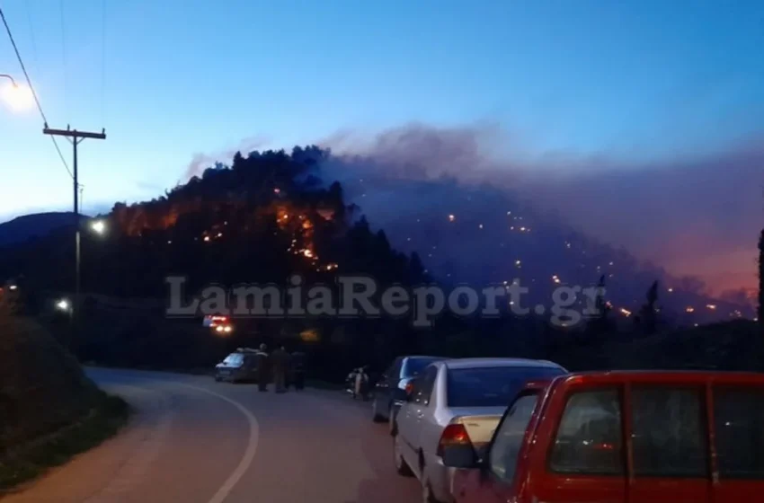  Φωτιά στη Μενδενίτσα Φθιώτιδας: Καίει σε ένα μεγάλο μέτωπο – Απειλήθηκαν σπίτια (εικόνες, vid)