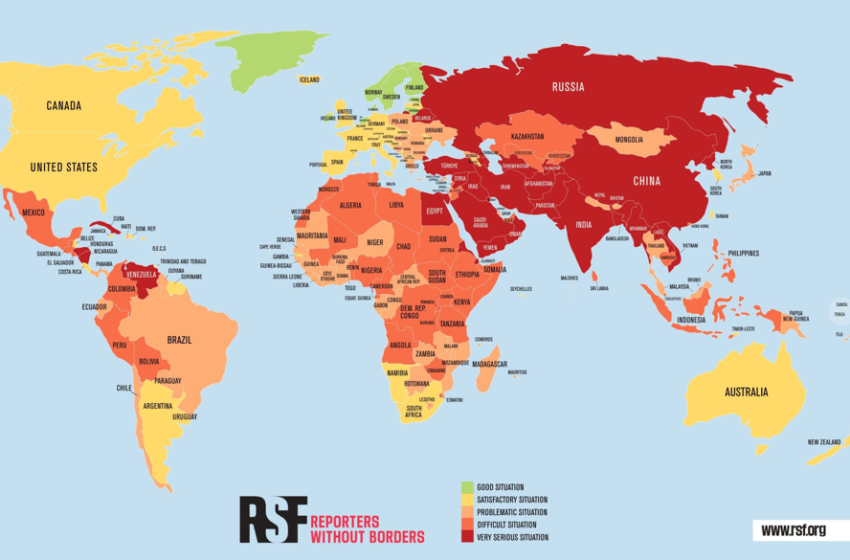  Ρεπόρτερ χωρίς σύνορα (RSF): Νέα ντροπιαστική θέση για την Ελλάδα στην Ελευθερία του Τύπου – Στην 107η από 108η πέρσι