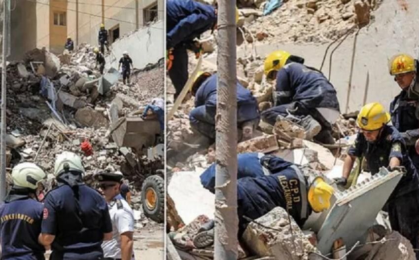  Κατέρρευσε κτίριο 13 ορόφων στην Αλεξάνδρεια – Υπάρχουν πολλοί εγκλωβισμένοι