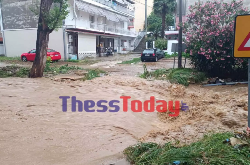  “Πνίγηκε” η Θεσσαλονίκη: Δρόμοι ποτάμια, ασταμάτητοι κεραυνοί, ζημιές σε σπίτια – Έπεσαν 84 τόνοι νερού σε 7 ώρες (vid)