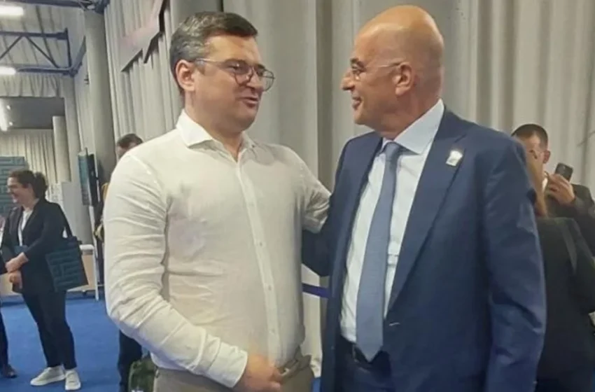  Συνάντηση Δένδια με τον Κουλέμπα, υπουργό Εξωτερικών της Ουκρανίας
