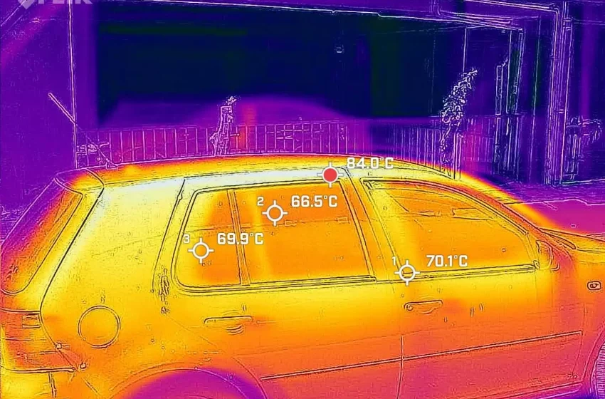  Καύσωνας: 84 βαθμούς στην οροφή αυτοκινήτου – Τι κατέγραψε θερμική κάμερα
