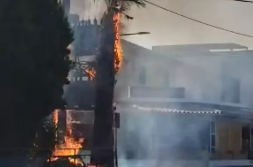  Ζάκυνθος: Φωτιά σε πυλώνα της ΔΕΗ στον Λαγανά