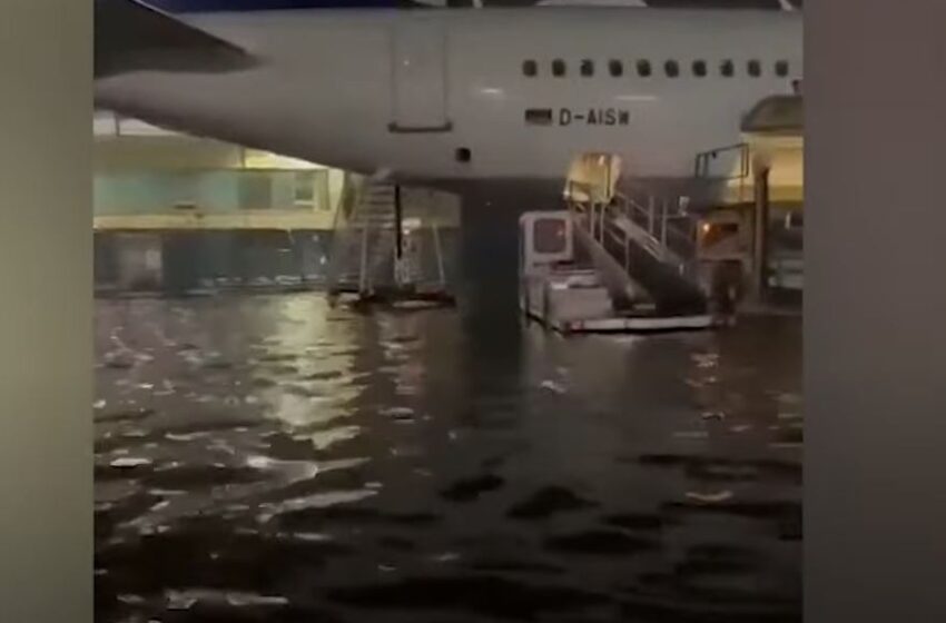  Νεροποντές στη Γερμανία: Πλημμύρισε το αεροδρόμιο στη Φραγκφούρτη – Ματαιώθηκαν πτήσεις