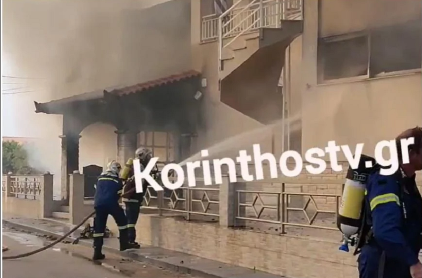  Μεγάλη φωτιά και εκρήξεις σε εστιατόριο στην Κόρινθο