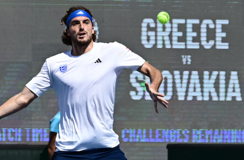  Davis Cup: Ο Τσιτσιπάς δυσκολεύτηκε αλλά επικράτησε του Κλέιν με ανατροπή