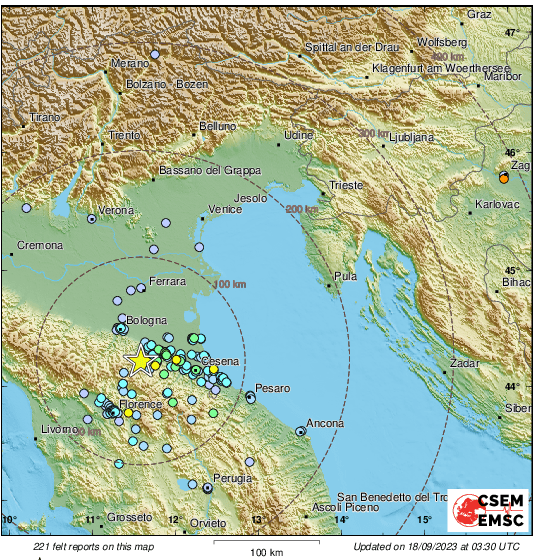  Σεισμός 5,1 Ρίχτερ στην κεντρική Ιταλία