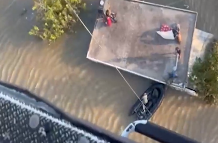  Διασώσεις με ελικόπτερα στη Θεσσαλία – Βίντεο που κόβουν την ανάσα