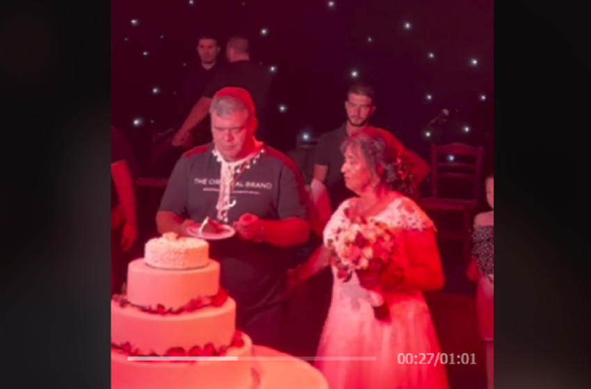  Γαμπρός ετών 41, νύφη ετών 82… Ο γάμος της χρονιάς την Κρήτη – Χαμός με την τούρτα (vid)